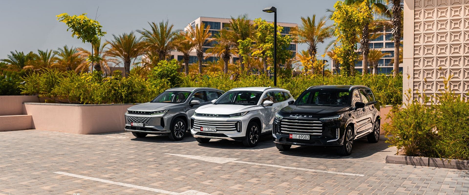 Exeed SUV rentals in Abu Dhabi, featuring the Exeed TXL 2024, Exeed LX 2025, and Exeed VX 2025 – luxury car rentals for daily, weekly, and monthly options.