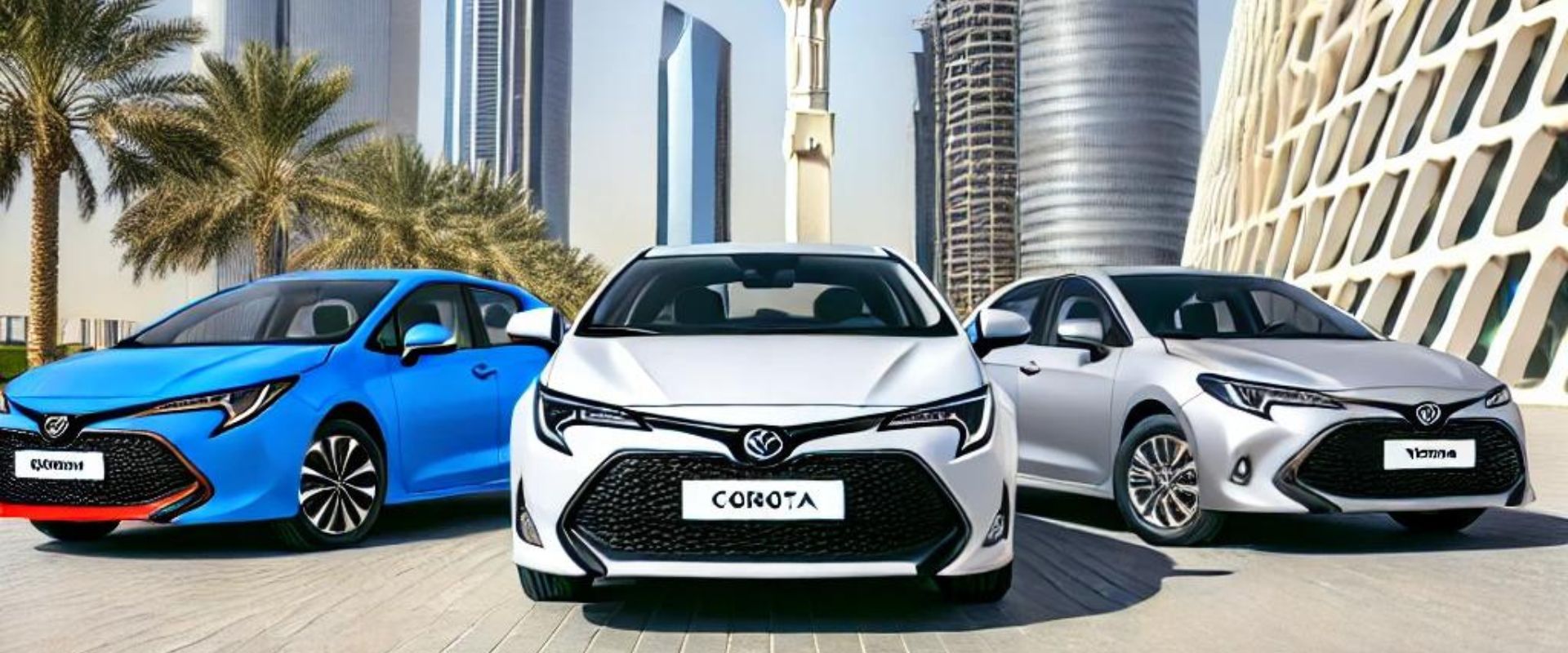 Toyota car available for rent at Al Hurr Car Rental in Abu Dhabi